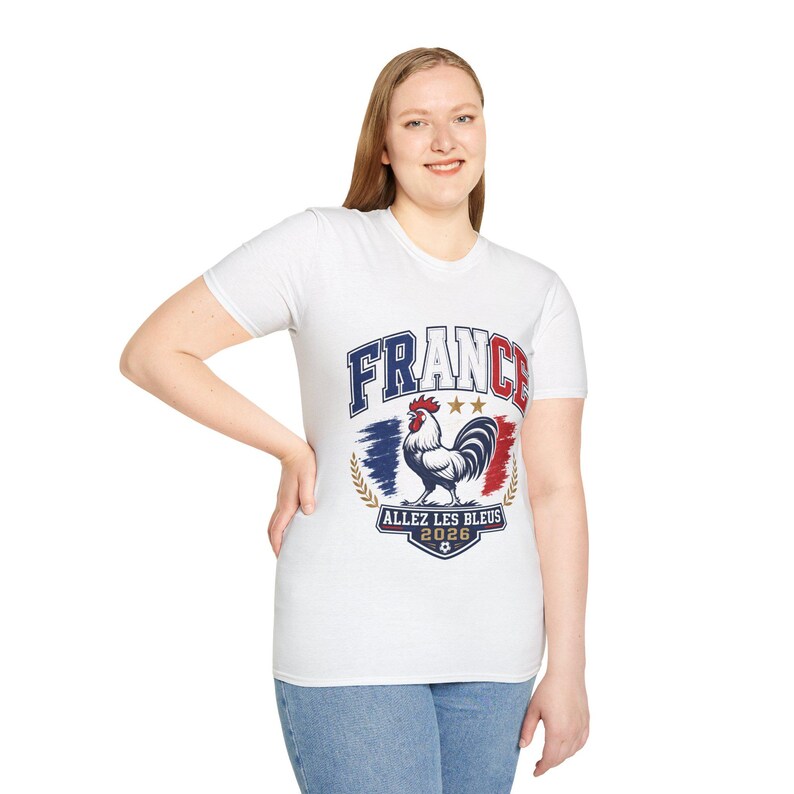 Partido de la Copa Mundial 2026 - Camiseta con escudo del gallo de Francia / Allez Les Bleus Soccer France imagen 5