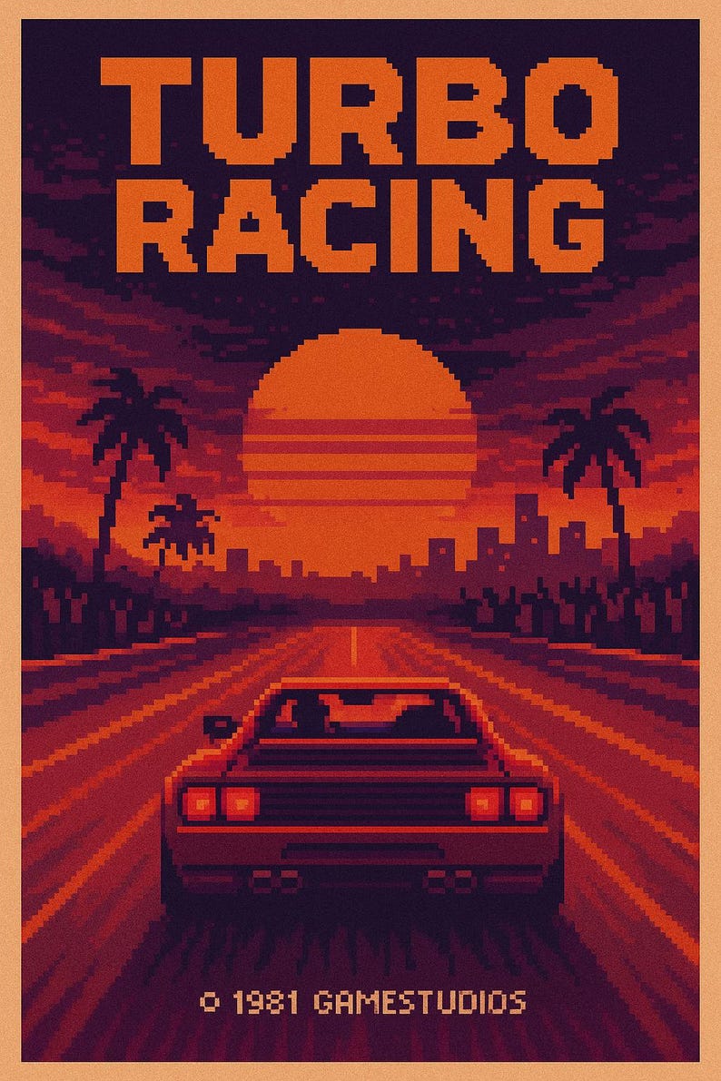 Retro Game Poster – Pixel Art Wall Print – Gaming Room Decor – Gift for ...