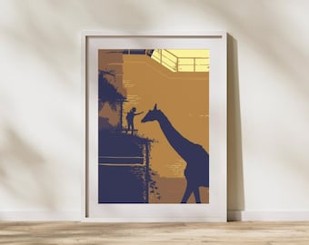 Post Apocalyptic Giraffe Print: Last of Us Inspired Gamer Wall Art