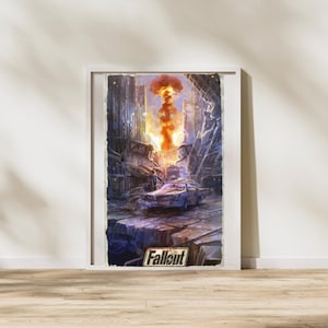 Fallout Poster – Post Apocalyptic Game Wall Art – Gamer Room Decor – Retro Sci-Fi Print – Video Game Gift for Him