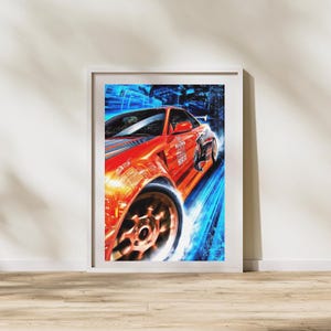 Need for Speed Poster: Racing Game Art Print - Gamer Room Decor