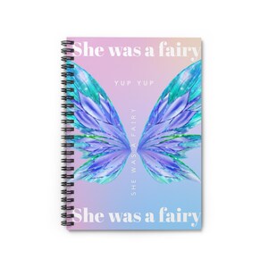 Fairy Spiral Notebook Dreamy Fantasy Design, Gift for Writers, Students, Journal Lovers,Inspirational Stationery,Unique Fairytale