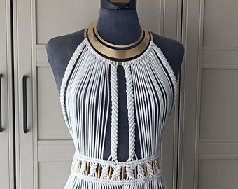 Macrame Dress Teja, Festival clothing, Resort fashion, Beach wedding