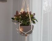 Macrame plant hanger, crochet plant hanger, boho wall art decor, vintage style, simple minimalist