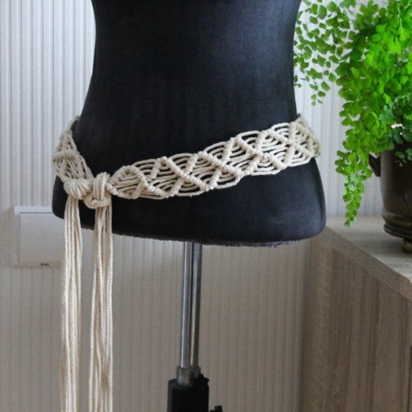 Ceinture de Macrame, ceinture tissée, ceinture hippie, ceinture de danse de ventre, ceinture gitane, ceinture rétro, ceinture de cru, ceinture de festival, tribal, cadeau de Noël