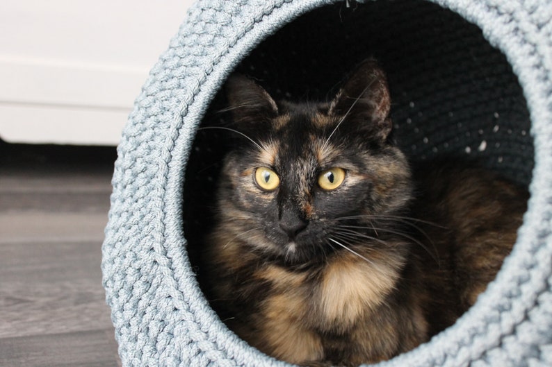 Cat Bed Crochet Cat Cave Cat House Puppy Bed Handmade Etsy