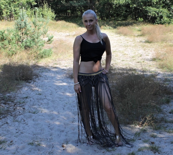 Macrame Skirt Beach Skirt Macrame 