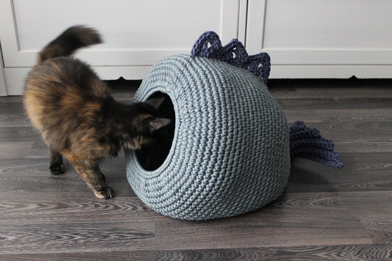 Cat Bed Crochet Cat Cave Cat House Puppy Bed Handmade Etsy