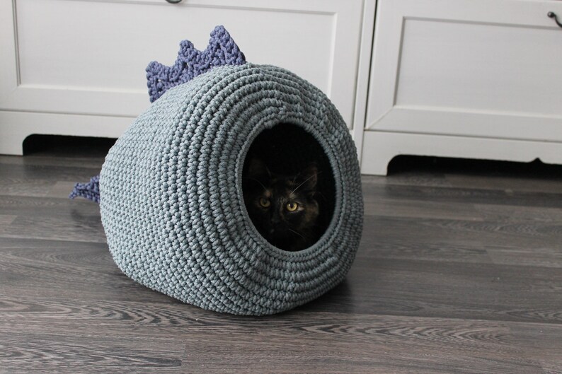 Cat Bed Crochet Cat Cave Cat House Puppy Bed Handmade Etsy