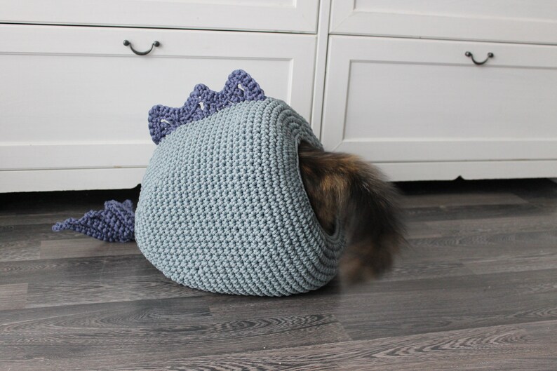 Cat Bed Crochet Cat Cave Cat House Puppy Bed Handmade Etsy