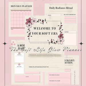 The Soft Life Glow Planner –  Feminine Self-Care & Manifestation Journal | Digital Download for Daily Empowerment and Mindfulness