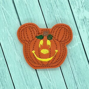 Mouse jack-o-lantern Halloween felties/Set of 2
