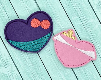 Princess inspired heart felties/Set of two