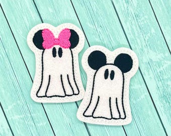 Mr or Ms mouse ghost felties/Set of two