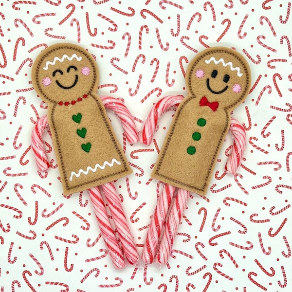 Gingerbread candy cane holders/Set of two