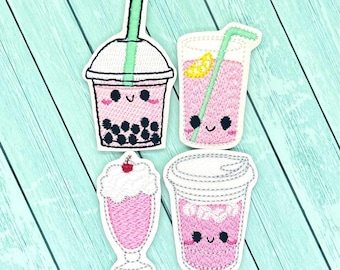 Pink drinks felties/Set of two