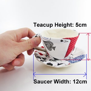 MADE-TO-ORDER 1 2 Weeks Teacup Fascinator Hair Clip for Children & Adults Playing cards Please allow for slight variances. image 2