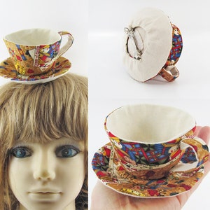 MADE-TO-ORDER 1 2 Weeks Teacup Fascinator Hair Clip for Children & Adults Playing cards Please allow for slight variances. Queen of Quilts