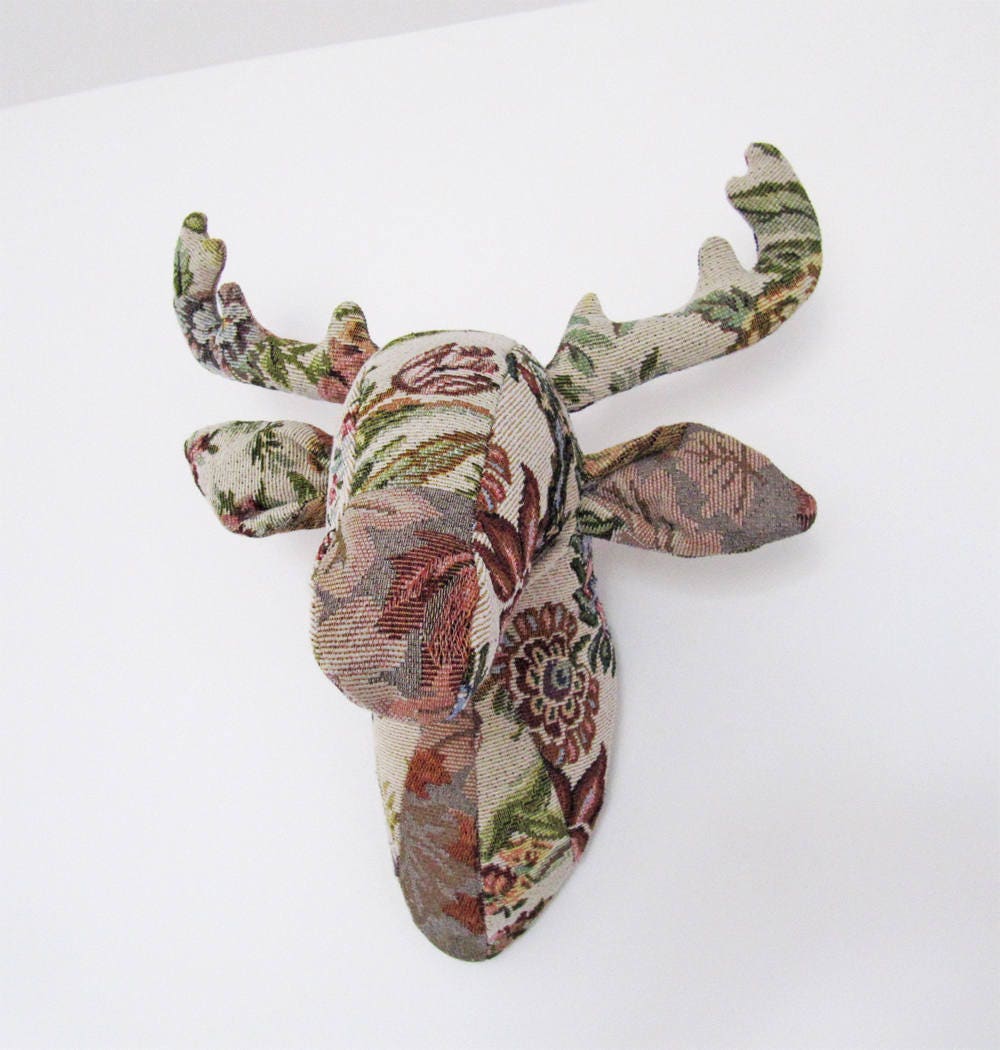 Fabric animal head wall mount sale