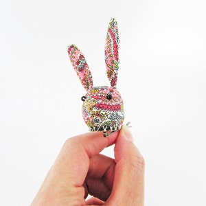 MADE-TO-ORDER 1 2 Weeks Bunny Hair Clip-Liberty Tiny Floral Pink image 3
