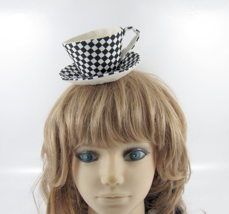 MADE-TO-ORDER 1 2 Weeks Teacup Fascinator Hair Clip for Children & Adults Playing cards Please allow for slight variances. image 10