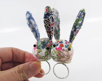 MADE-TO-ORDER ( 1 - 2 Weeks)- Bunny Double Ring-Liberty Fabrics Patchwork