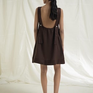 Hemp Trapeze Dress A Line Loose Fit Minimalist Summer Dress Eco Friendly Natural Fabric Casual Sustainable Clothing for Women