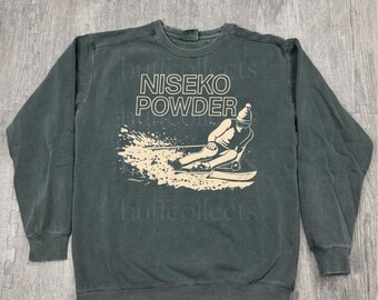 Niseko Powder Japanese Ski Crewneck Sweatshirt Heavyweight