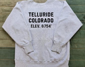 Telluride Colorado Elevation Bold Crewneck Sweatshirt