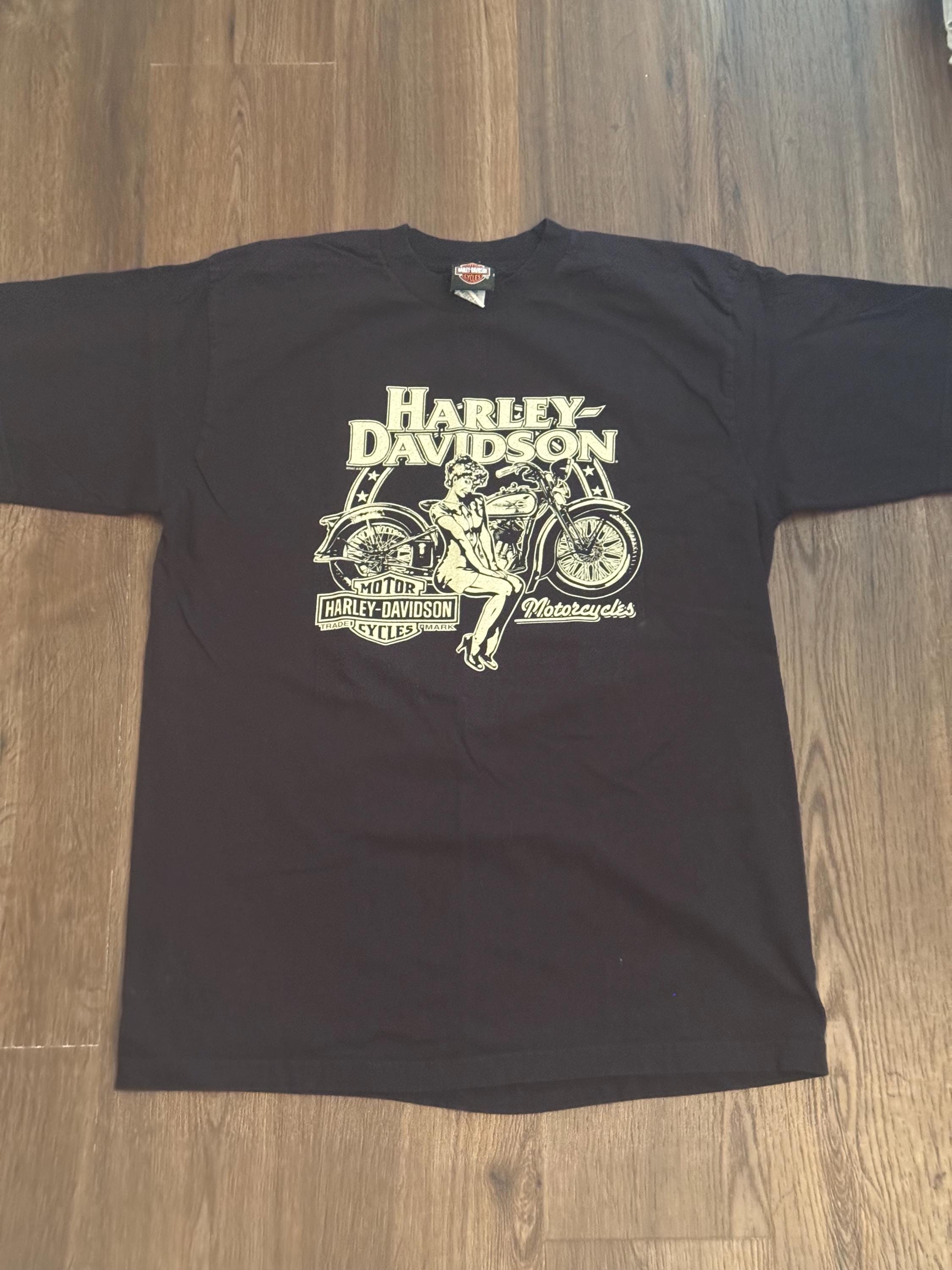 モードY2K　Harley-Davidson ピチT グランジ　00年代 Harley-Davidson ピチt グランジ y2k ハーレー ギャル - メルカリ