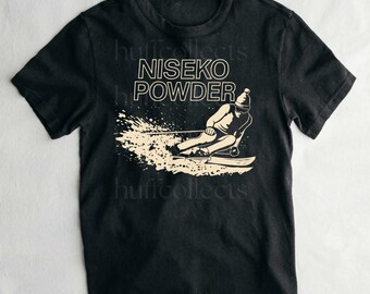 Niseko Powder Japan Ski Resort Heavyweight T-Shirt Retro