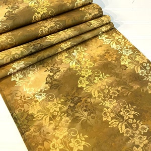 Holiday Table Runner, Fall Table Runner, 12x72 Table Runner, Gold Green Yellow Table Runner, Fall Table Decor, Thanksgiving Decor