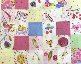 Spring Breeze by Kumiko Sudo for In the Beginning Fabrics, Haru Kaze Fabric, Pink Quilt Fabric, Girl Quilt Fabric, Chicks Fabric, 1 Yard