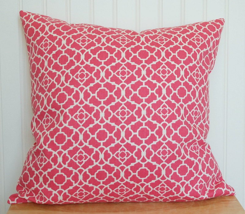 pink geometric pillow