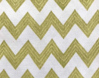 Poppy Patio Fabric by Jill Finley for Henry Glass, Green Chevron Fabric, Henry Glass Fabrics, Green and White Chevron, Green Quilt Fabric