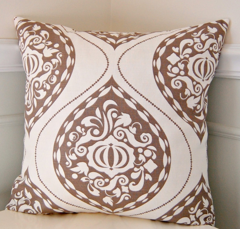Beige Pillow Cover Gray Pillow Cover Taupe Pillow 18x18 Etsy