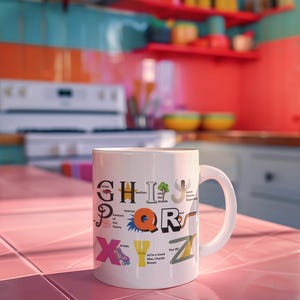 ABCs of Broadway Musicals Mug | Theatre Kid Coffee Cup | A to Z Broadway Shows Gift | Drama Teacher or Stage Crew Gift