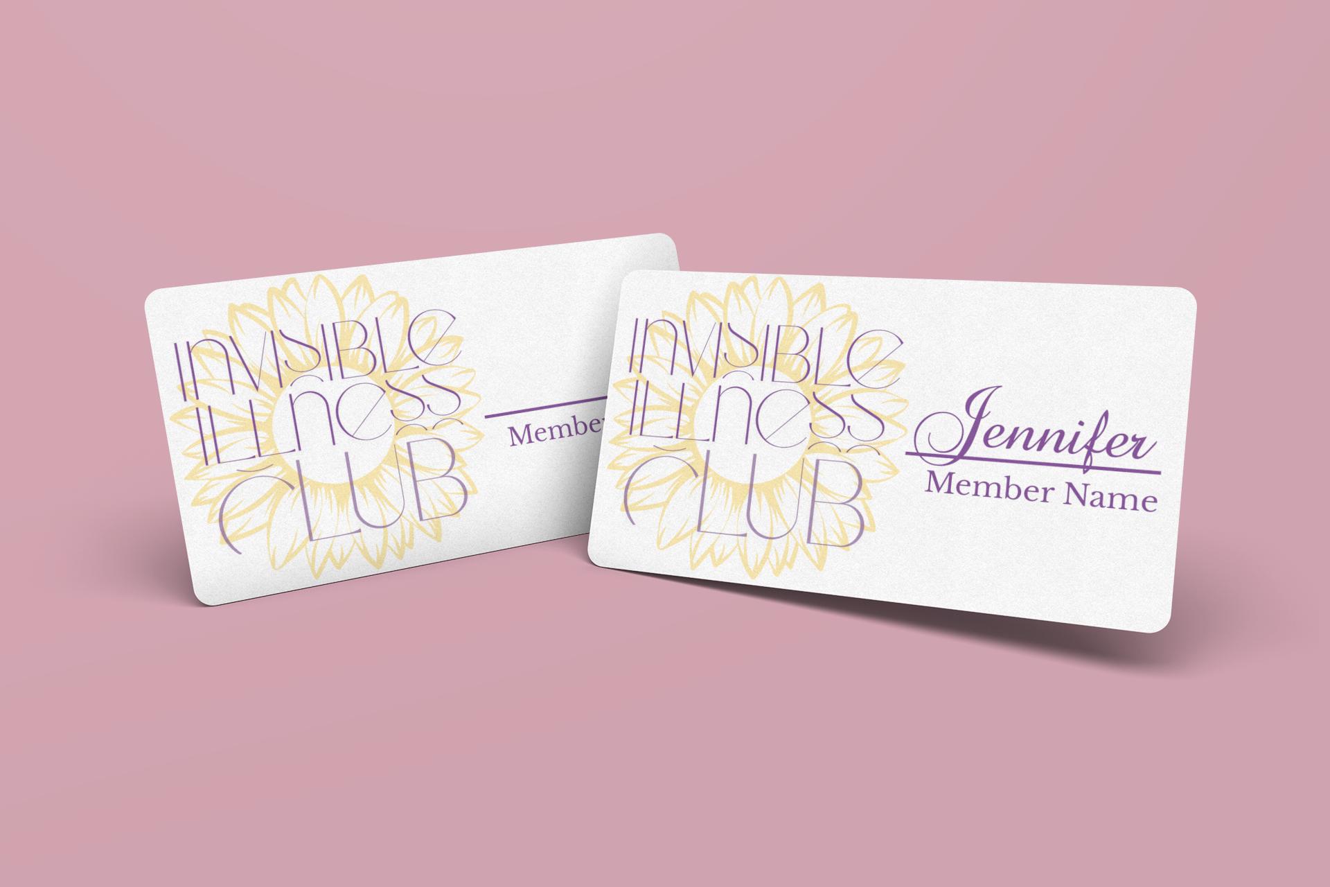 Invisible Illness Club Membership Card | Printable Chronic Illness Card | Sunflower Mental Health Affirmation