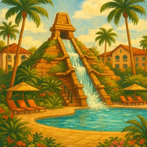 Fairytale Resort Poster/ Inspired by Coronado Springs Resort/ Storybook-Style Disney Wall Art Print