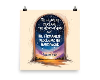 Psalm 19 Scripture Wall Art: Starry Night Window Poster