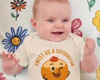 Sweet as a Sufganiyah Organic Baby Onesie - Hanukkah Bodysuit