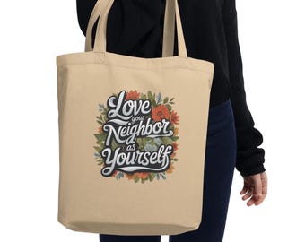 Eco Canvas Bible Tote Bag: Inspirational Scripture Gift