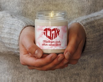 Jewish Love Scented Soy Candle: Romantic Gift for Couples
