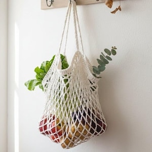 かぎ針編みネットショッパーバッグのパターン | 簡単なかぎ針編みネットバッグ | かぎ針編みバッグのパターン PDF (5 言語) | 多言語デジタル | DIY