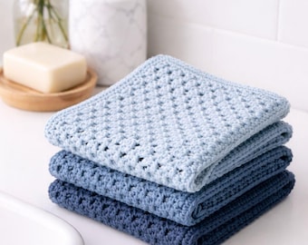 Haakpatroon voor een vaatdoek (PDF) Milieuvriendelijk vaatdoekpatroon Thuis haakpatroon voor een vaatdoek Gezichtsdoek Zero Waste Spa Wasdoek ITA ENG Handdoeken