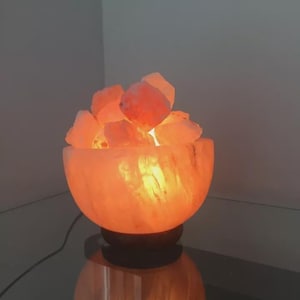 Handgemachte Himalaya Salz Rock Lampe: 8,4 Pfund schwere Kristallschale