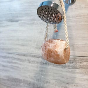 Himalayan Pink Salt Rock Shower Steamer: Organic Mineral Detox