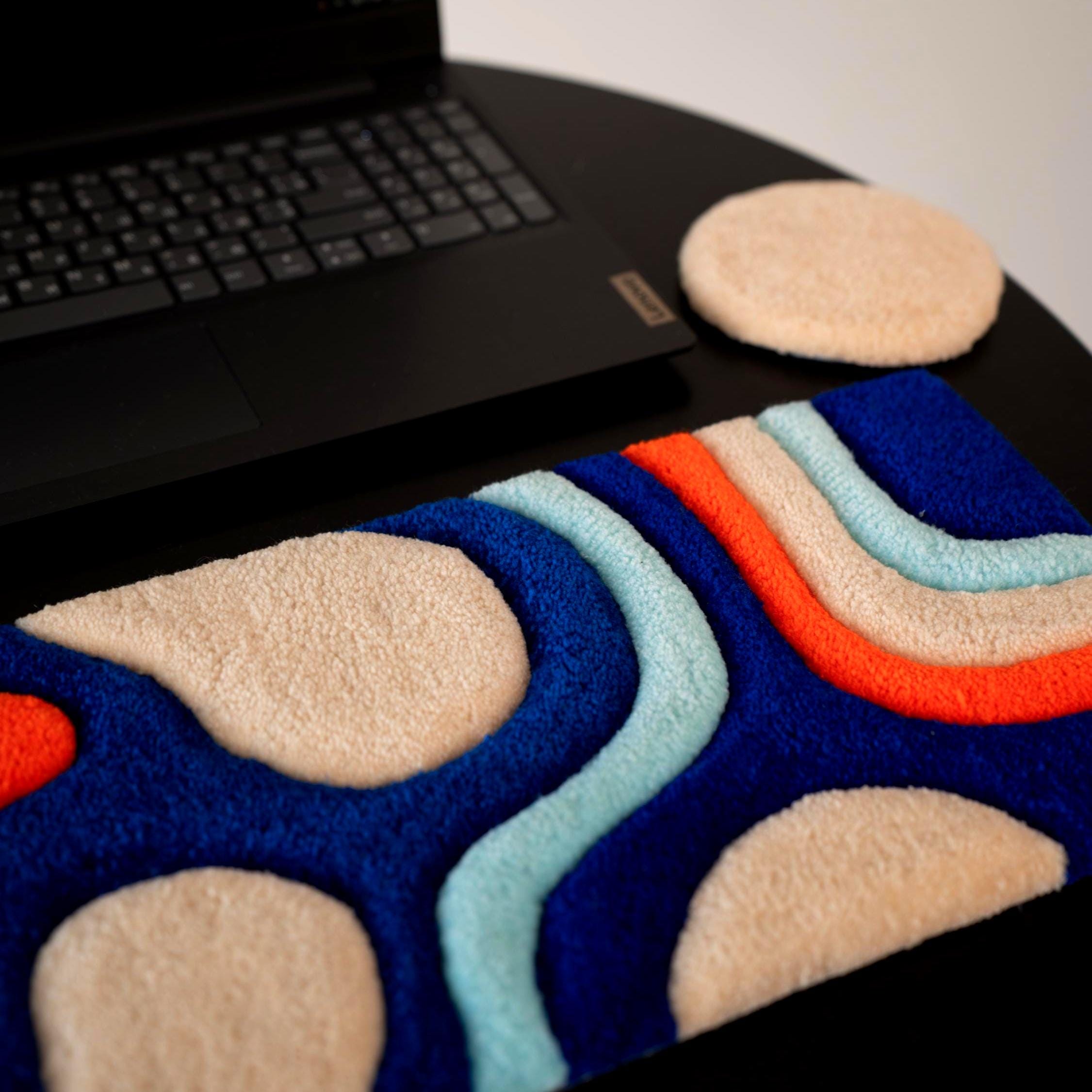 Keyboard Rug – Abstract Desk Mat, Tufted Wrist Rest, Dopamine Desk ...