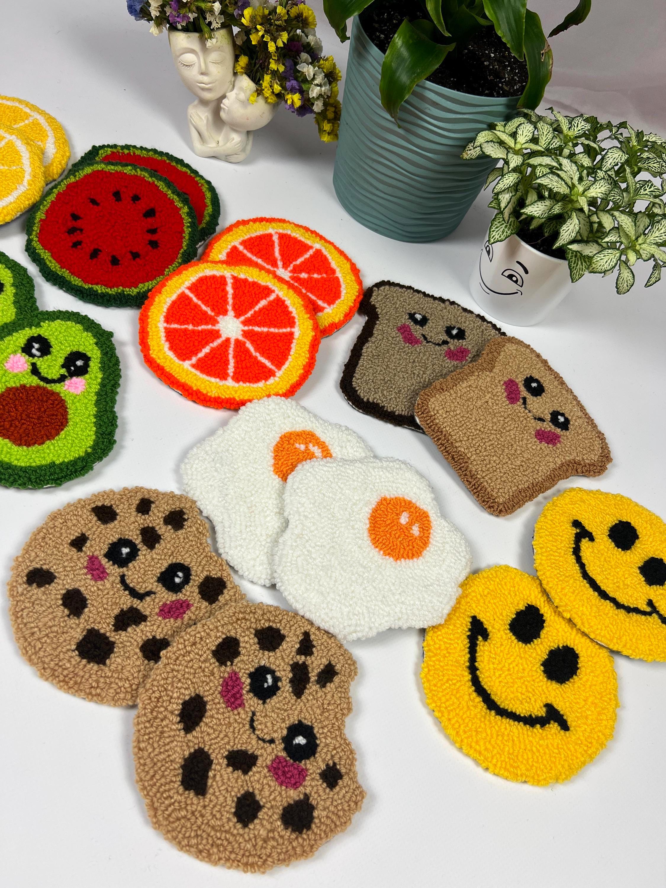 パンチニードルコースター | ハンドメイドマグラグ | カスタムカラー