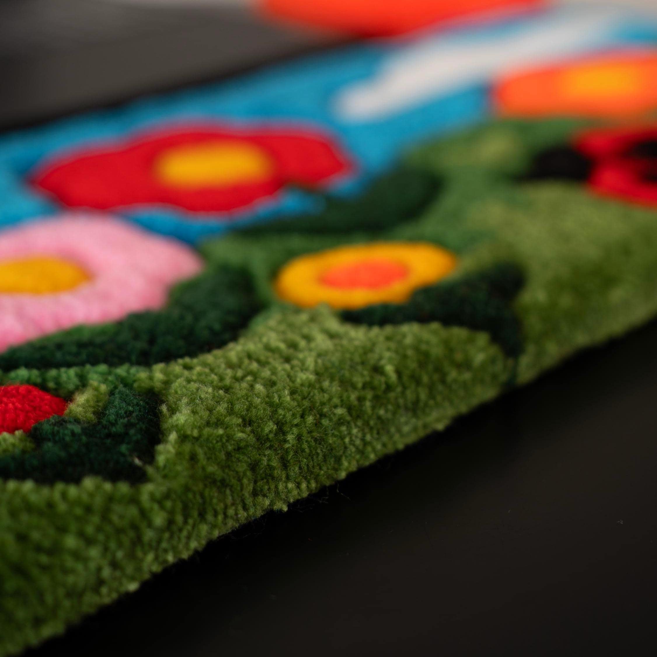 Keyboard Rug, Blossom Glade Rug, Wrist Rest, Floral Desk Mat, Cubicle ...